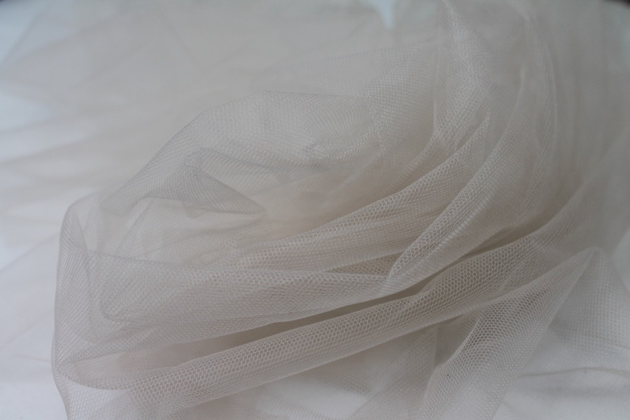 Pale Nude Illusion Tulle - Non Stretch fabric, image 3 of 5