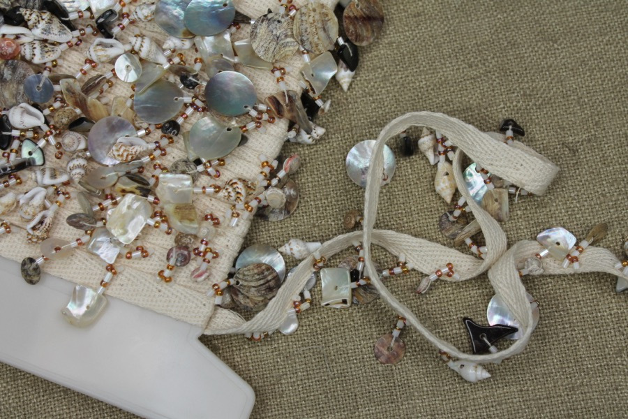Ivory Beaded Shell Trim