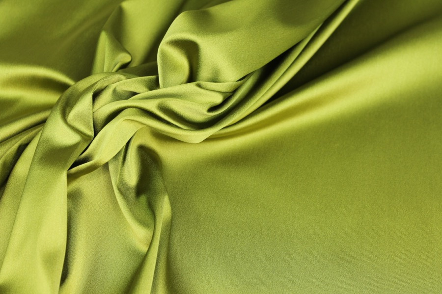 Stretch Duchesse Satin - Chartreuse fabric, image 5 of 5