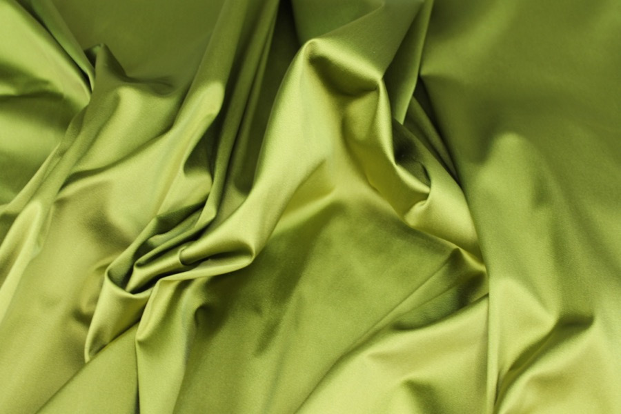 Stretch Duchesse Satin - Chartreuse fabric, image 3 of 5