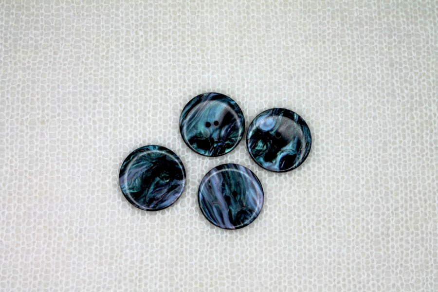 Round Nylon "Abalone Shell" Button - 3cm, image 3 of 3