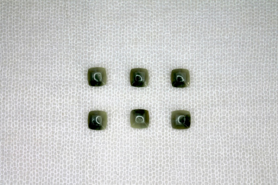 Square Green Nylon "Jade" Button - 1.6cm, image 4 of 4