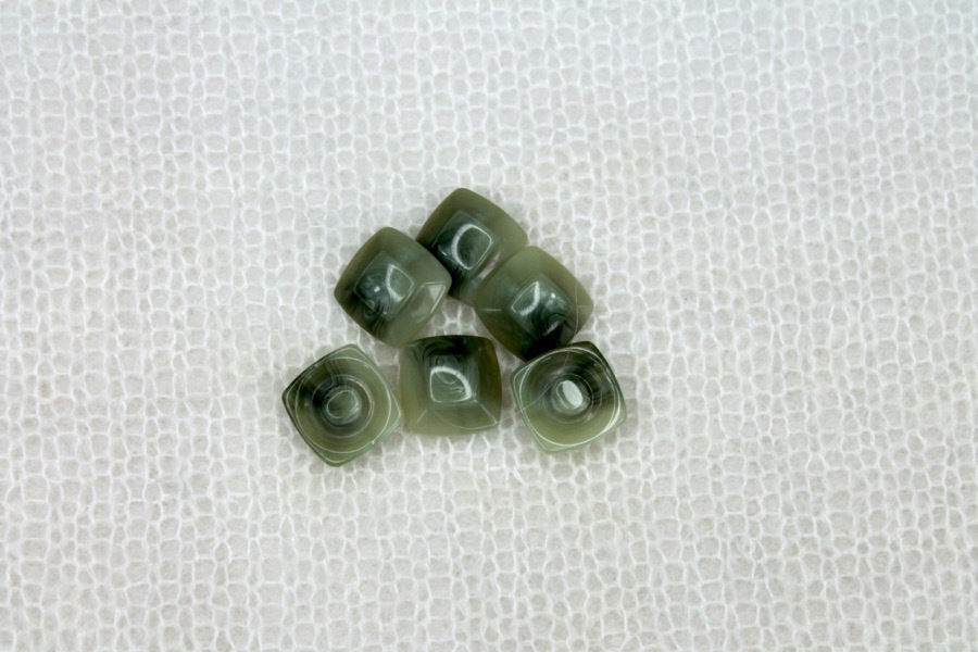 Square Green Nylon "Jade" Button - 1.6cm, image 2 of 4