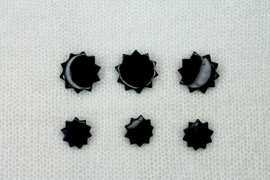 Black Polyester Star Shaped Button - 2.4cm, image 2 of 4