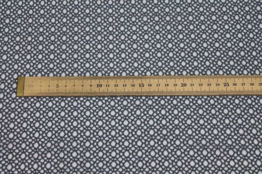 Corded Mesh Fabric - Dark Grey, image 7 of 8