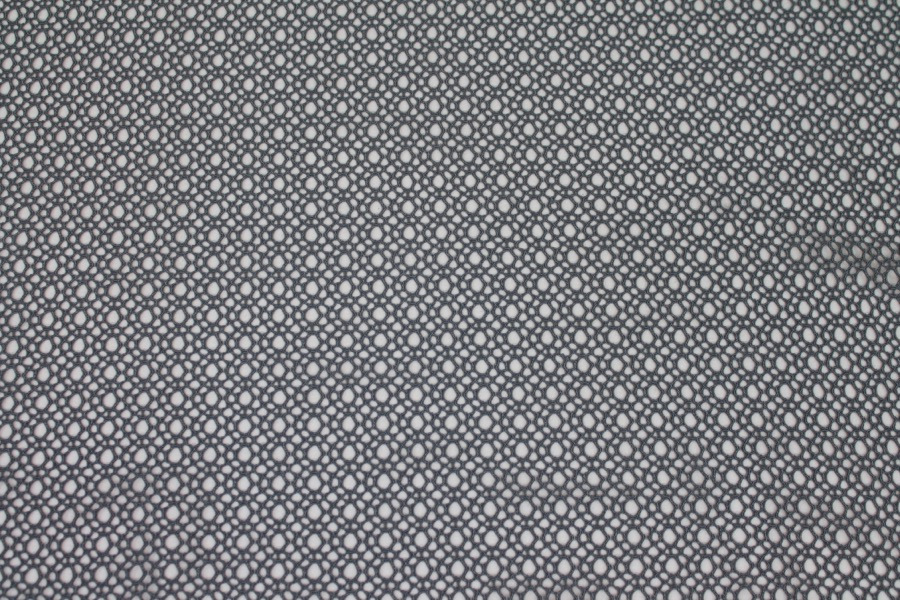 Corded Mesh Fabric - Dark Grey, image 2 of 8