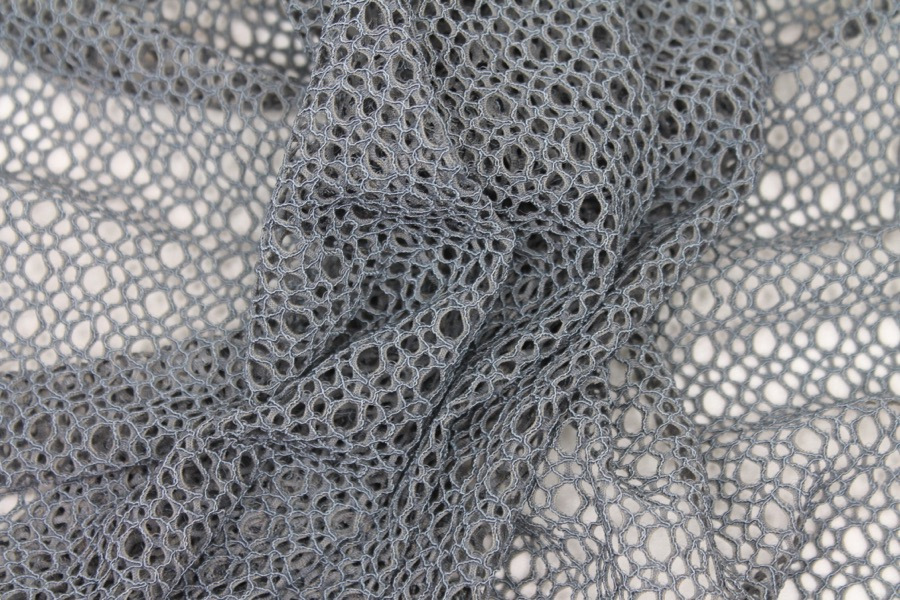Corded Mesh Fabric - Dark Grey, image 6 of 8