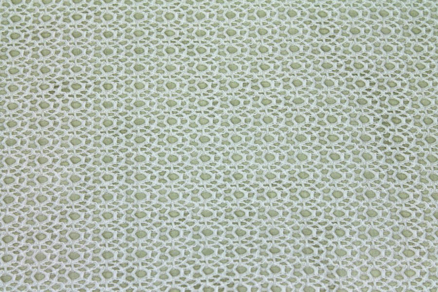 Corded Mesh Fabric - Ivory, image 5 of 7