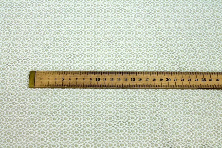 Corded Mesh Fabric - Ivory, image 4 of 7