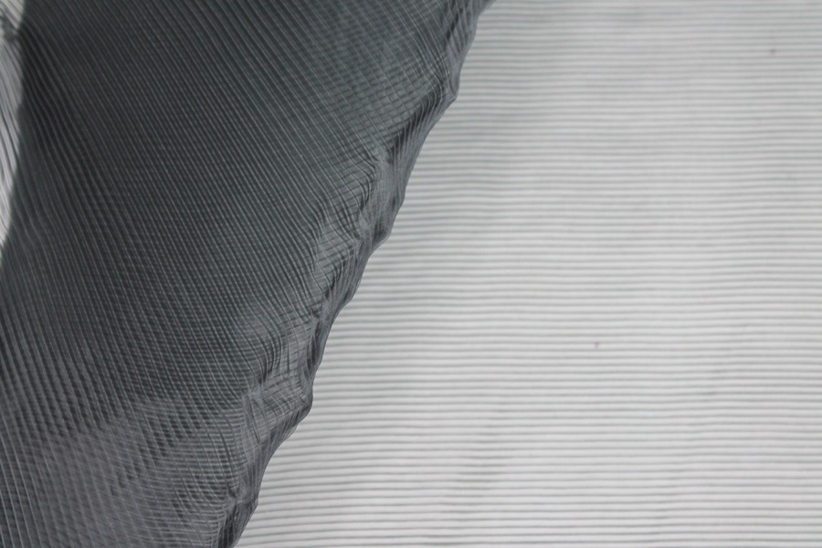 Pleated Black Poly Organza fabric, image 5 of 8
