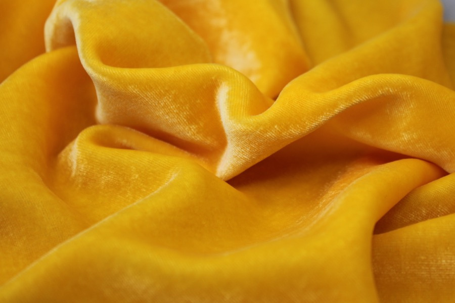 Silk Velvet - Bright Yellow fabric