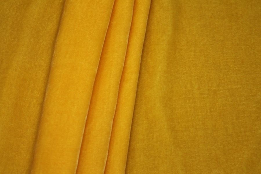 Silk Velvet - Bright Yellow fabric, image 3 of 6