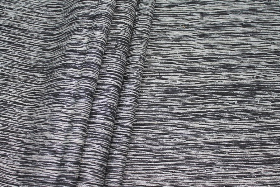 Chunky Silk Matka - Black and White fabric, image 5 of 6