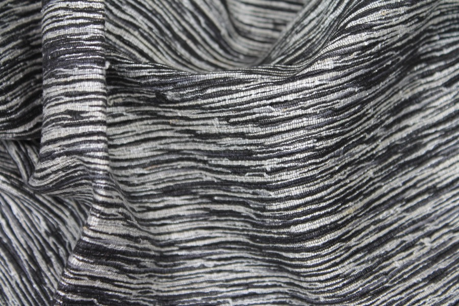 Chunky Silk Matka - Black and White fabric, image 6 of 6