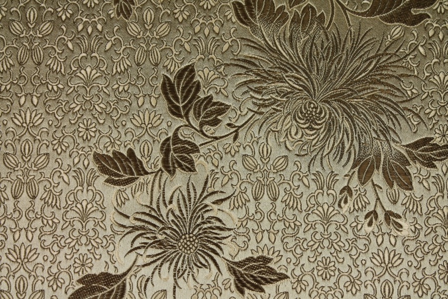 Chinese Brocade - Gold Chrysanthemums fabric, image 6 of 8