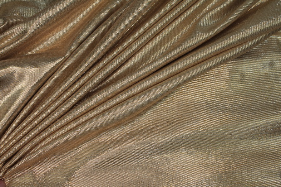Silk Lurex Twill - Cream / Gold fabric, image 8 of 8