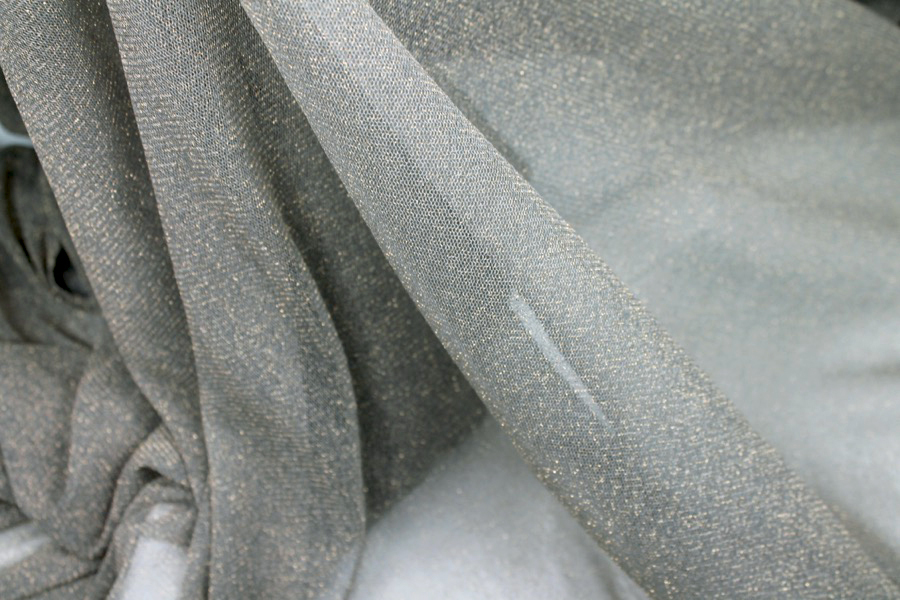 Grey Gold Glittery Tulle fabric, image 6 of 7