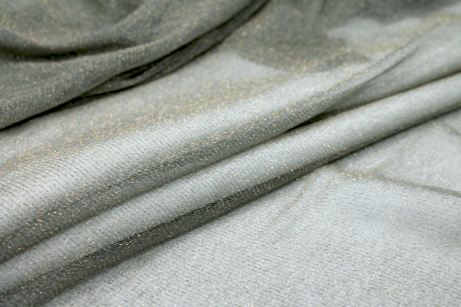 Grey Gold Glittery Tulle fabric, image 5 of 7