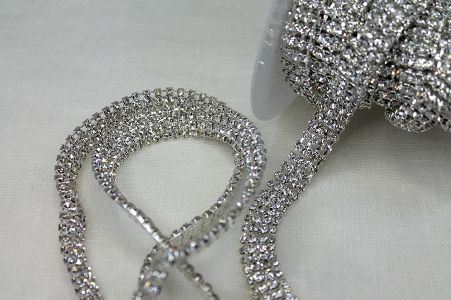 Set Diamante Trim in Silver, image 2 of 5