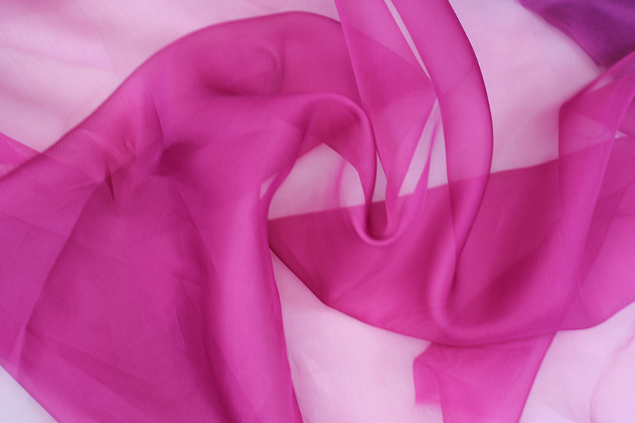Silk Organza - Magenta - 140cm wide fabric, image 2 of 4