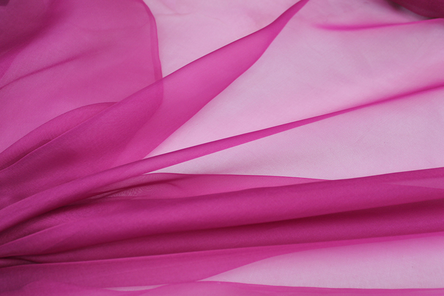 Silk Organza - Magenta - 140cm wide fabric, image 3 of 4