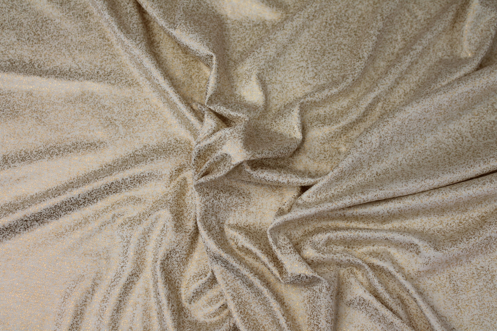 Cotton Jersey - Ecru with Gold Splatter fabric, image 3 of 6