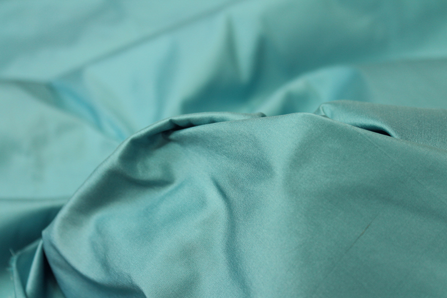 Silk Dupion - Aqua fabric, image 5 of 6