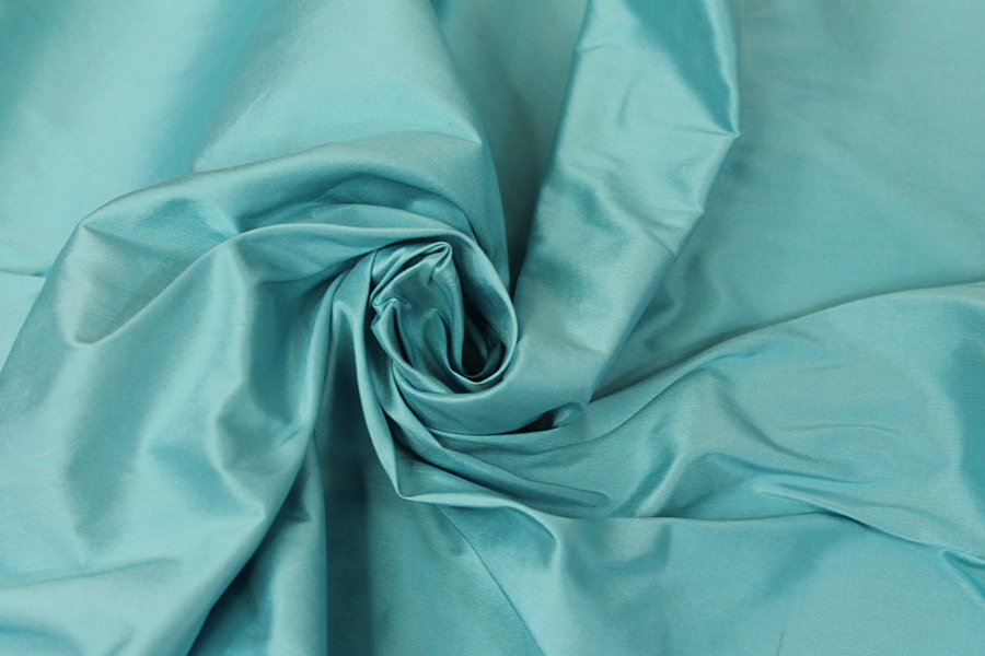 Silk Dupion - Aqua fabric, image 3 of 6