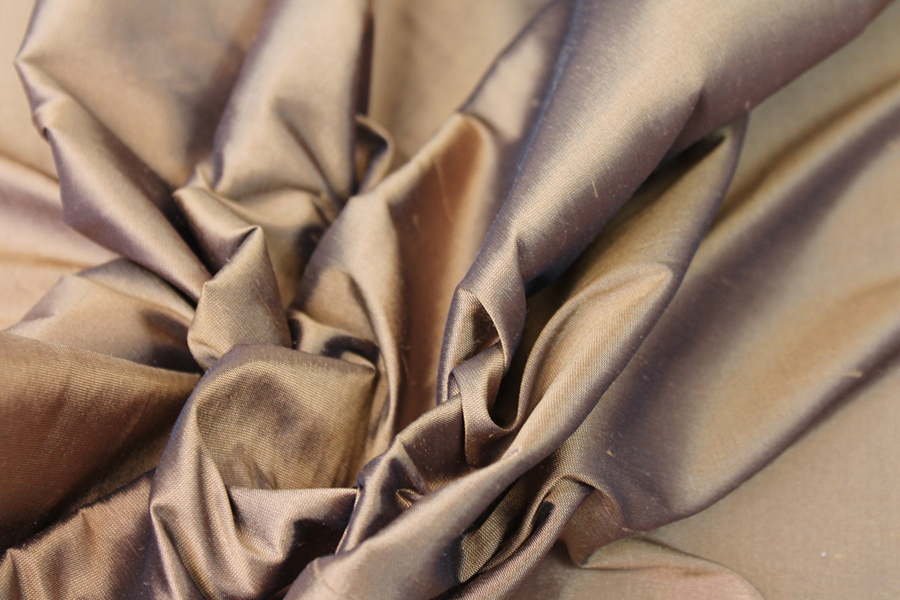 Silk Dupion - Faun fabric, image 3 of 6