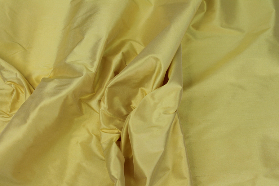 Silk Dupion - Soft Yellow fabric, image 5 of 5