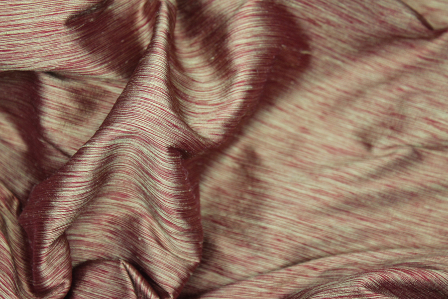 Three Tone Marl Silk Dupion - Red Gold fabric, image 6 of 6