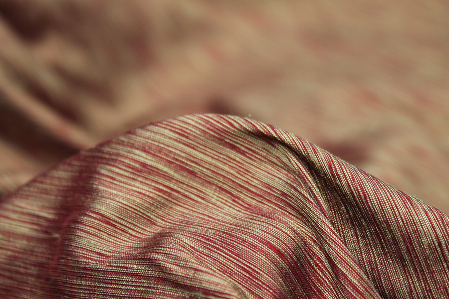 Three Tone Marl Silk Dupion - Red Gold fabric, image 5 of 6