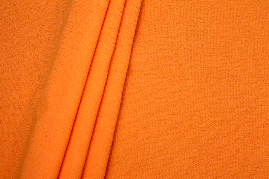 Double Wool Crepe - Neon Orange - 0.3-0.35m Piece fabric, image 5 of 5