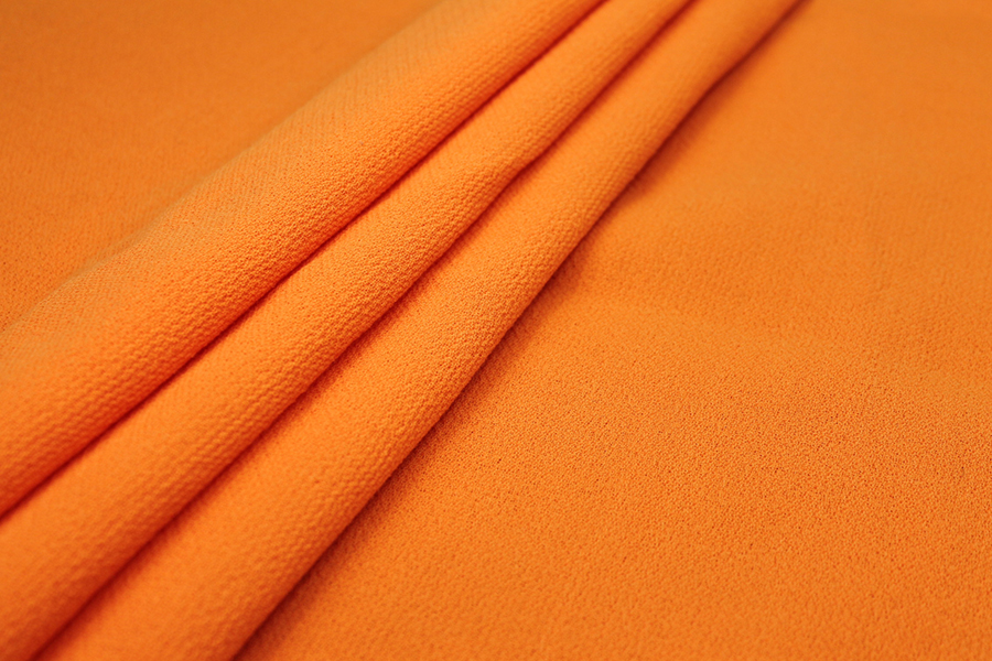 Double Wool Crepe - Neon Orange fabric