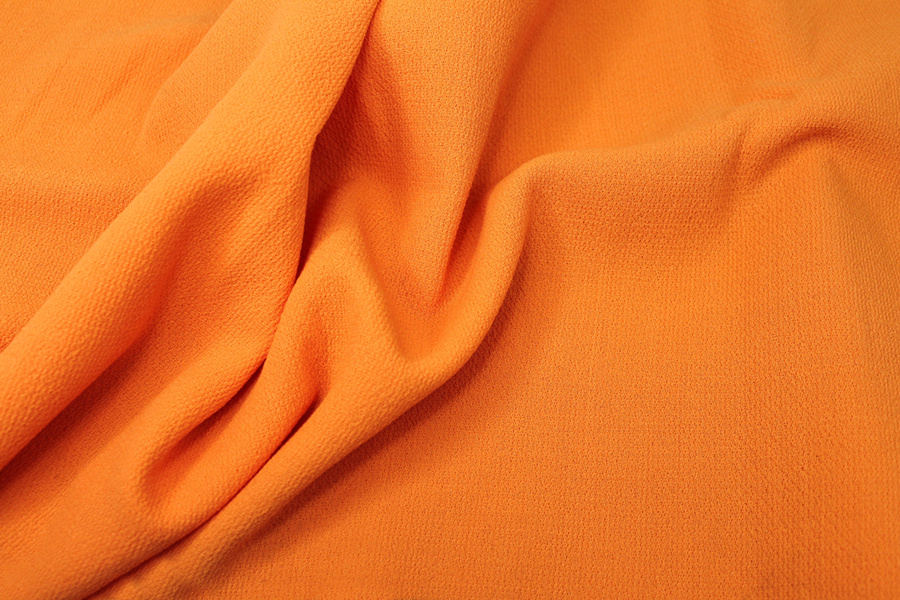 Double Wool Crepe - Neon Orange - 0.3-0.35m Piece fabric, image 4 of 5
