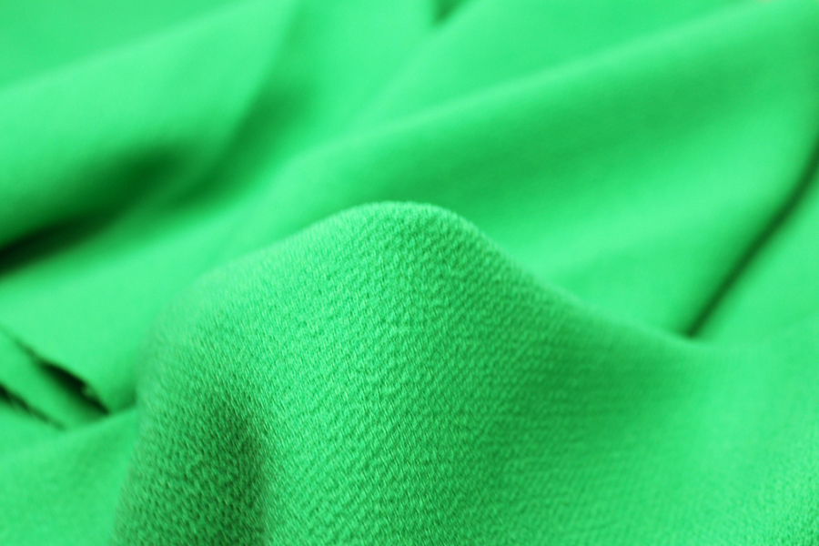 Double Wool Crepe - Bright Green fabric, image 3 of 6