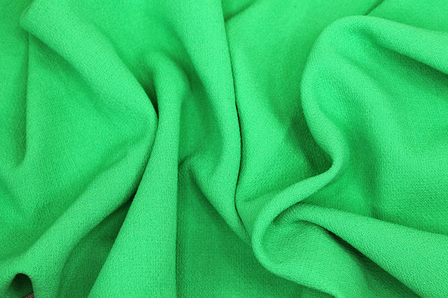 Double Wool Crepe - Bright Green fabric, image 4 of 6
