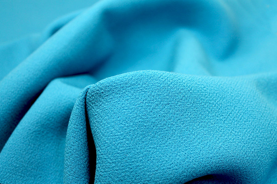Double Wool Crepe - Turquoise fabric, image 4 of 5