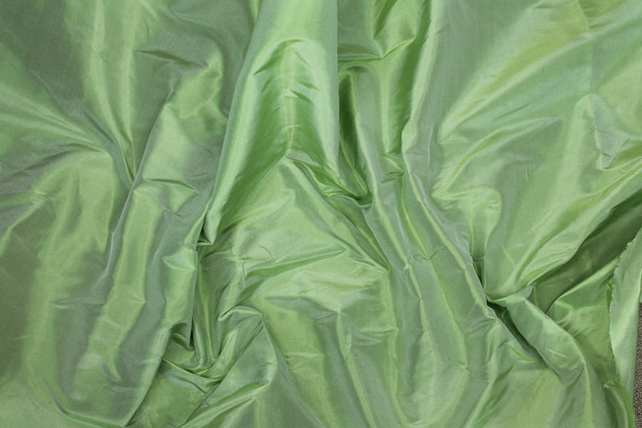 Crinkle Silk Taffeta - Bright Green fabric, image 2 of 7
