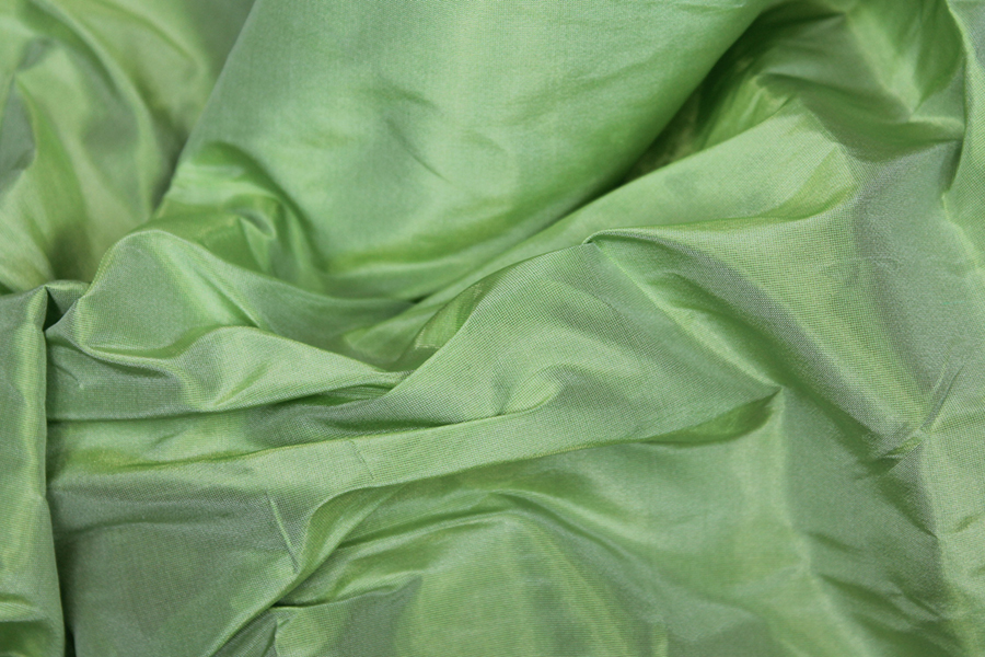 Crinkle Silk Taffeta - Bright Green fabric, image 3 of 7