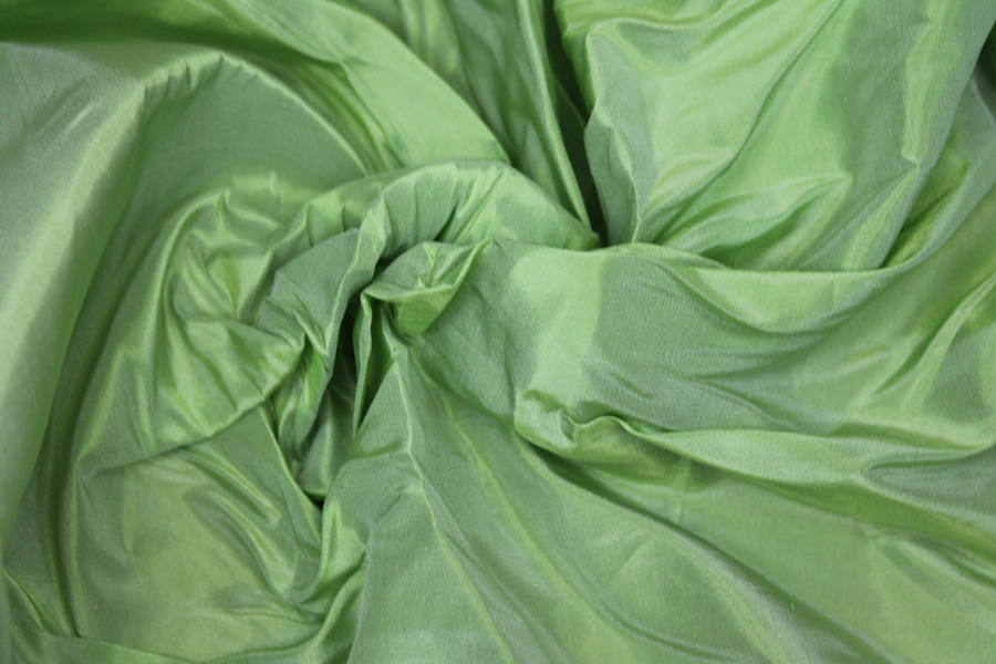 Crinkle Silk Taffeta - Bright Green fabric, image 5 of 7
