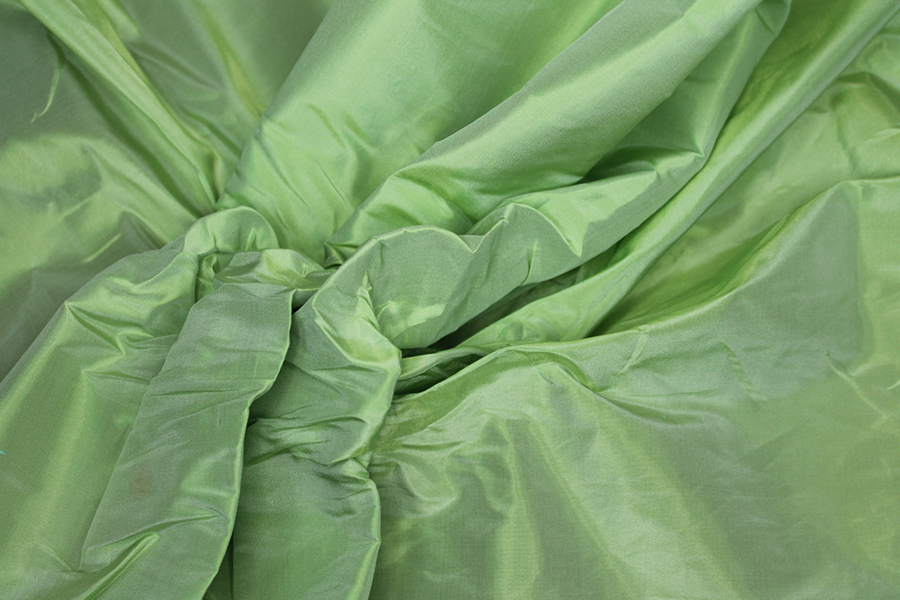 Crinkle Silk Taffeta - Bright Green fabric, image 7 of 7