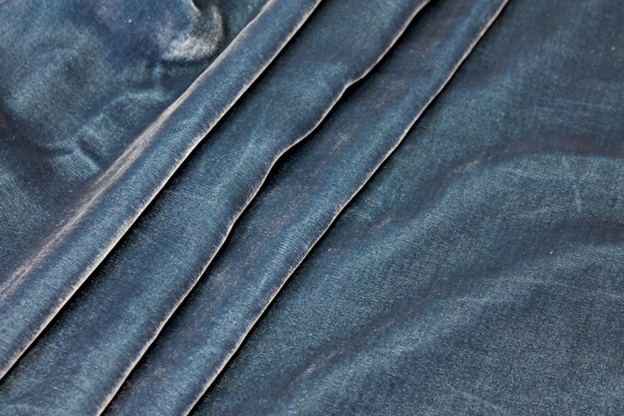 Silk Velvet - "Marine" fabric, image 5 of 5