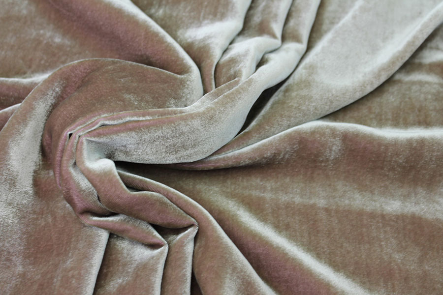 Silk Velvet - Olive shot Violet fabric, image 5 of 7