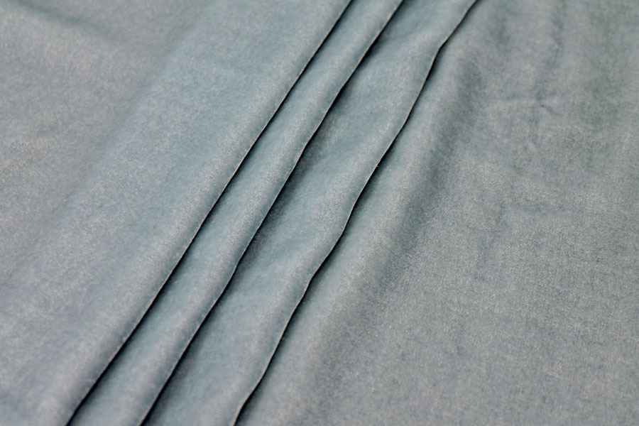 BACK IN STOCK - Silk Velvet - Dusty Blue fabric, image 6 of 6