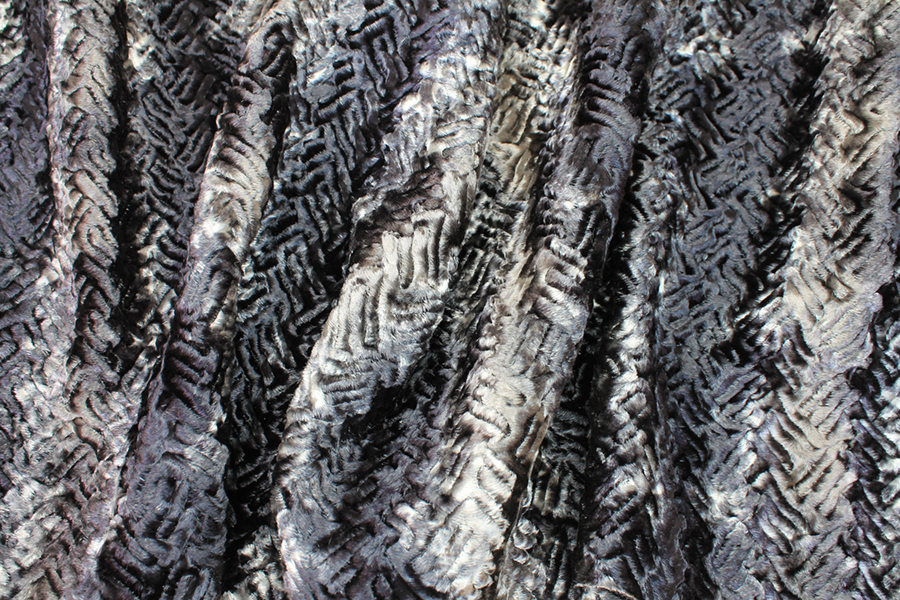 Faux Astrakhan - Grey Black fabric, image 2 of 8