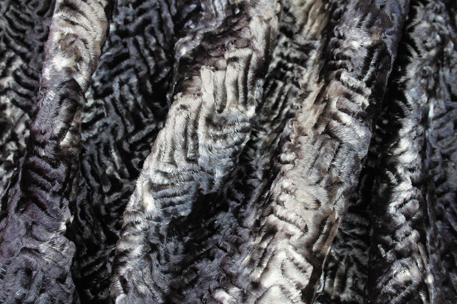 Faux Astrakhan - Grey Black fabric, image 4 of 8
