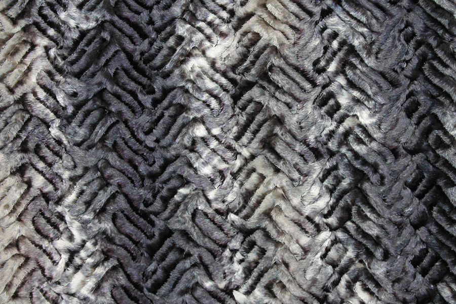 Faux Astrakhan - Grey Black fabric, image 6 of 8