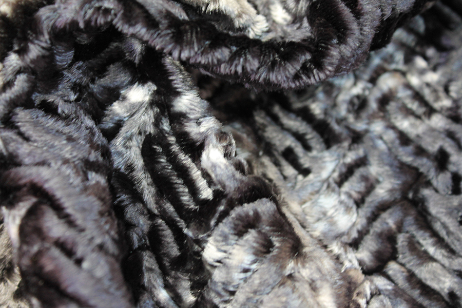 Faux Astrakhan - Grey Black fabric, image 7 of 8