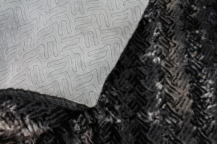 Faux Astrakhan - Grey Black fabric, image 8 of 8